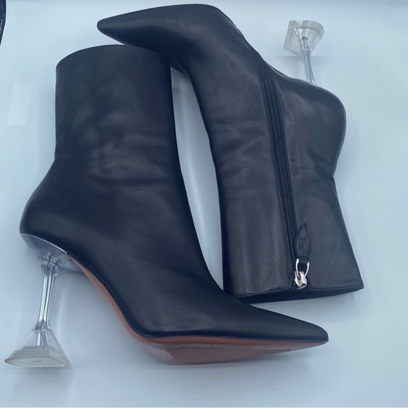 Amina Muaddi Giorgia Glass Booties - Picture 4 of 11